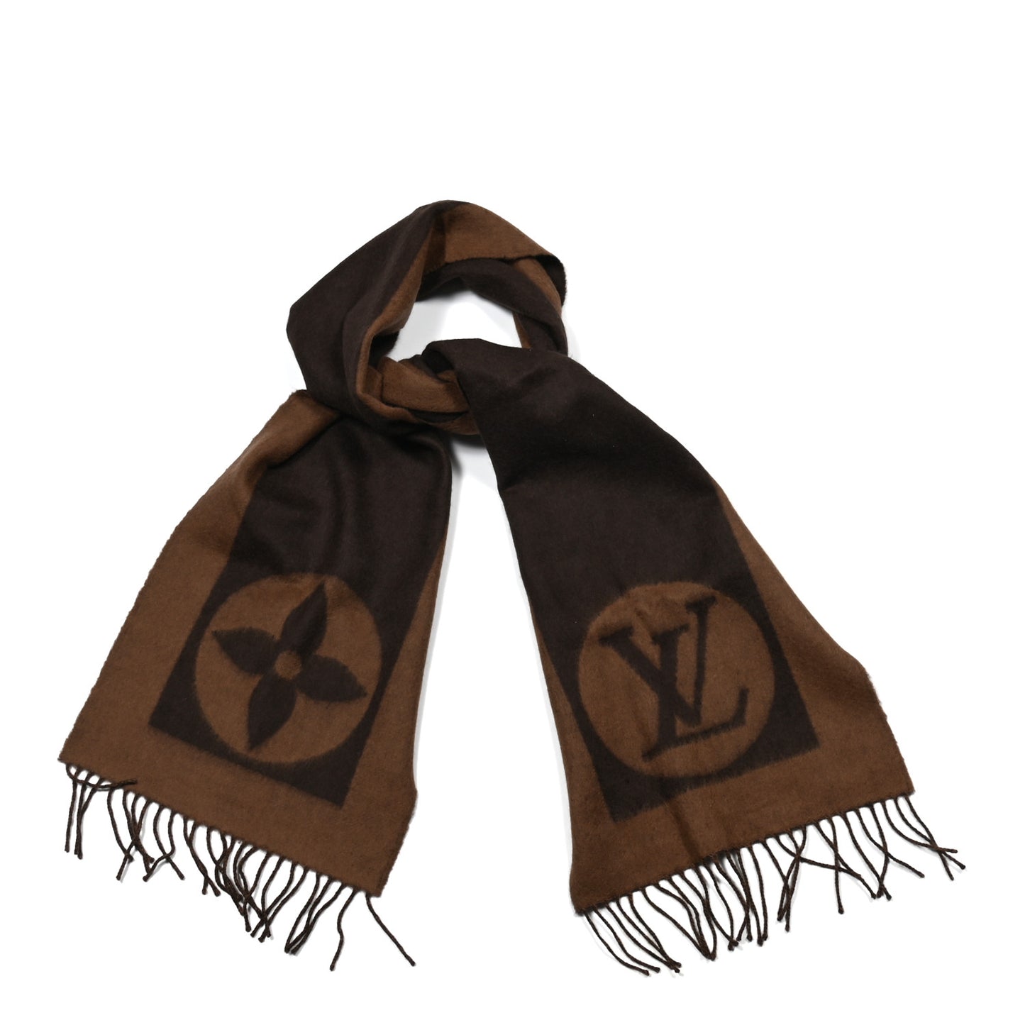 Lambswool Angora Cardiff Scarf Brown