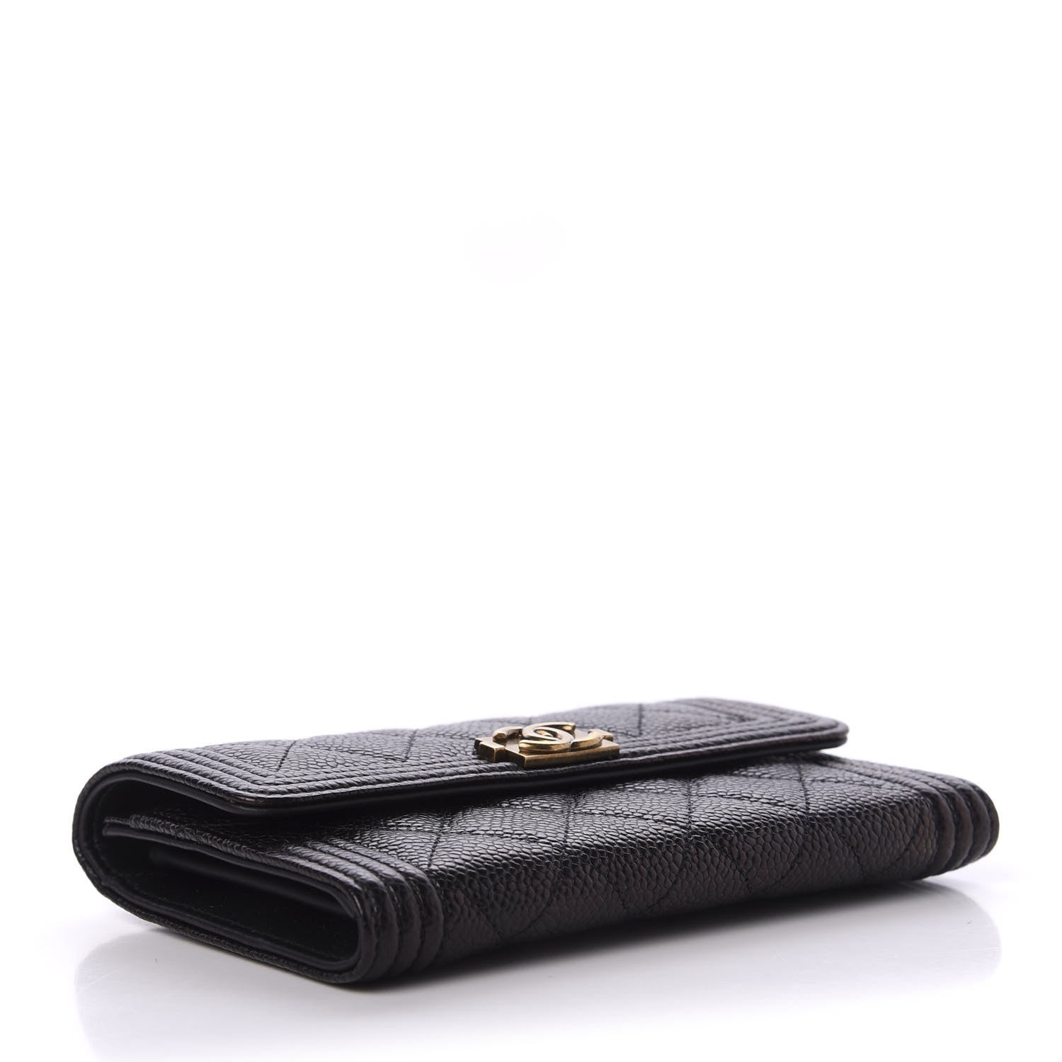 Chanel Caviar Quilted Small Boy Flap Wallet Black 4 of 8