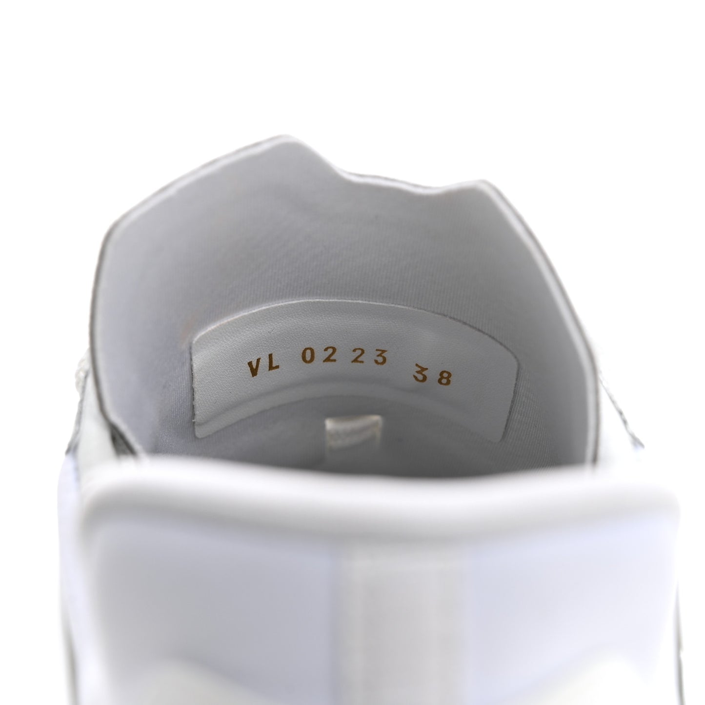 Calfskin Monogram Denim Run 55 Sneakers 38 Blue