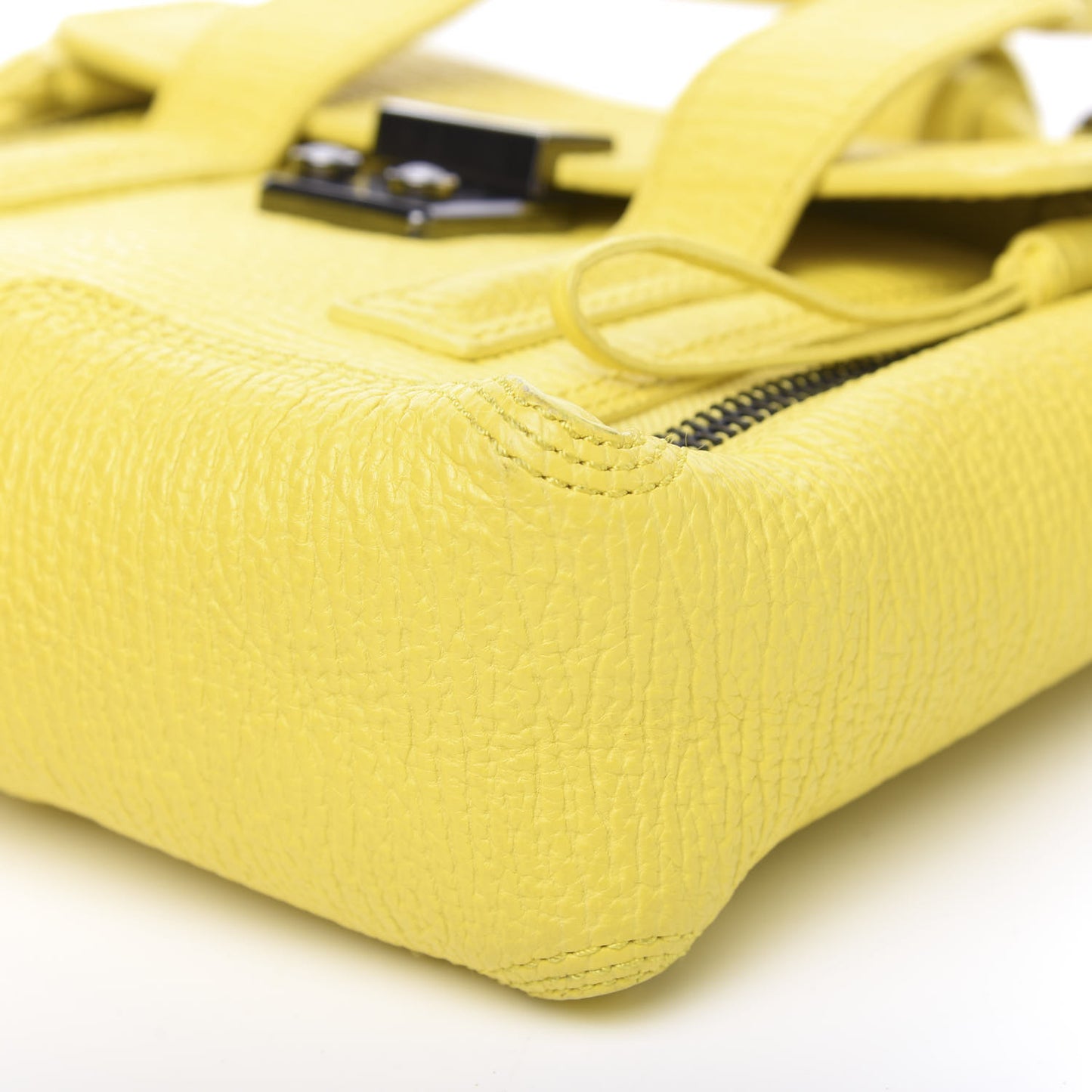 3.1 Textured Calfskin Mini Pashli Satchel Yellow