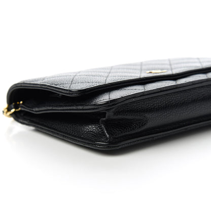Chanel Caviar Quilted Wallet On Chain WOC Black 6 of 12