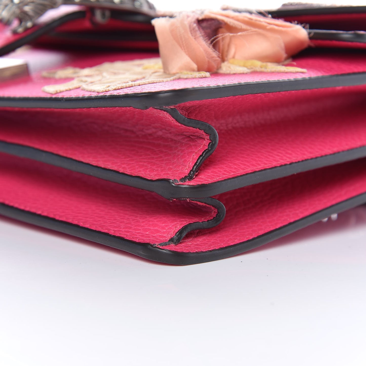 Pebbled Calfskin Embellished Guccify Small Dionysus Shoulder Bag Rosa