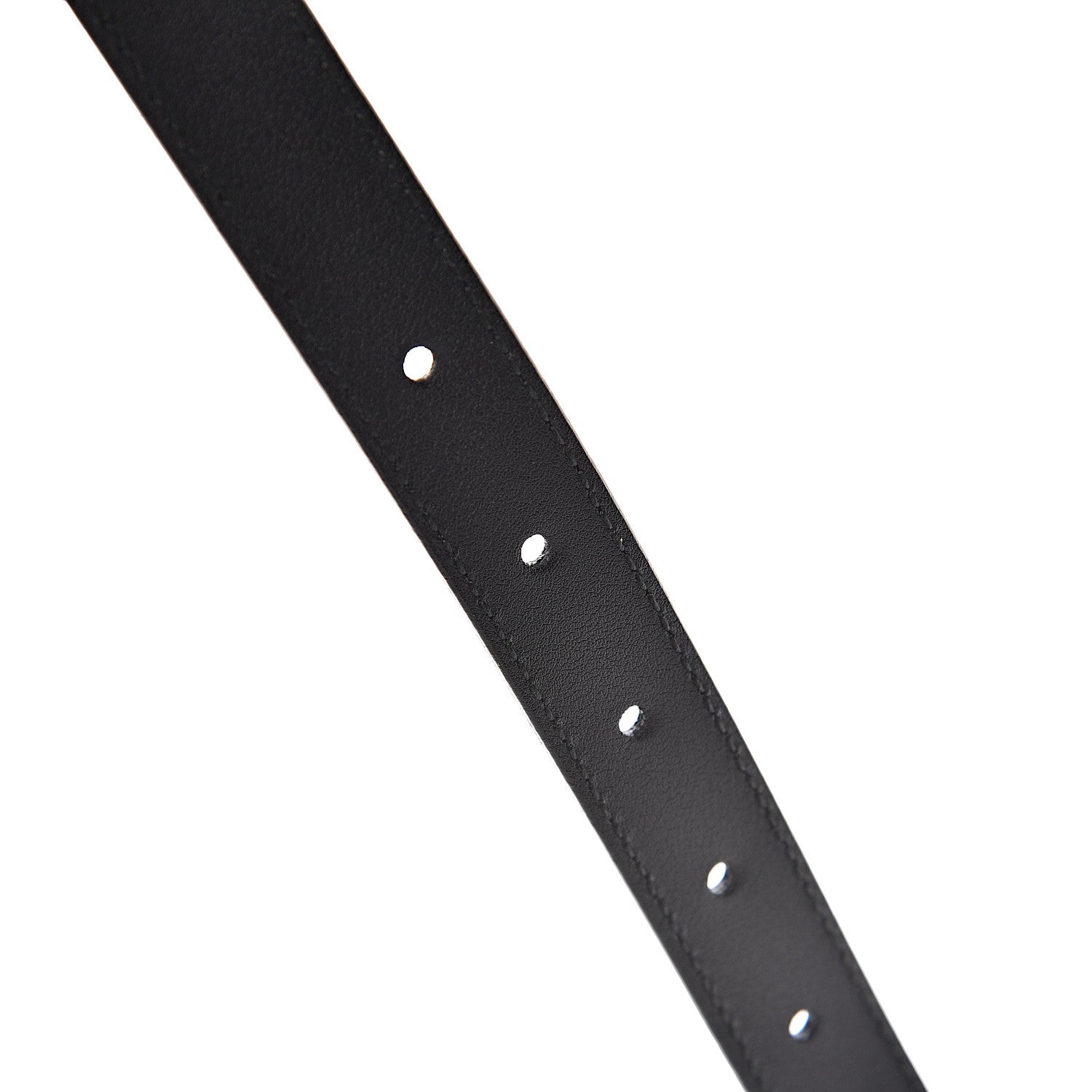 Gucci Calfskin Pearl Double G 20mm Belt 75 30 Black Cream 6 of 7