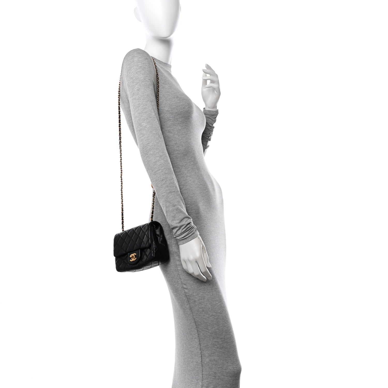 Chanel Lambskin Quilted Mini Pearl Crush Flap Black 2 of 11