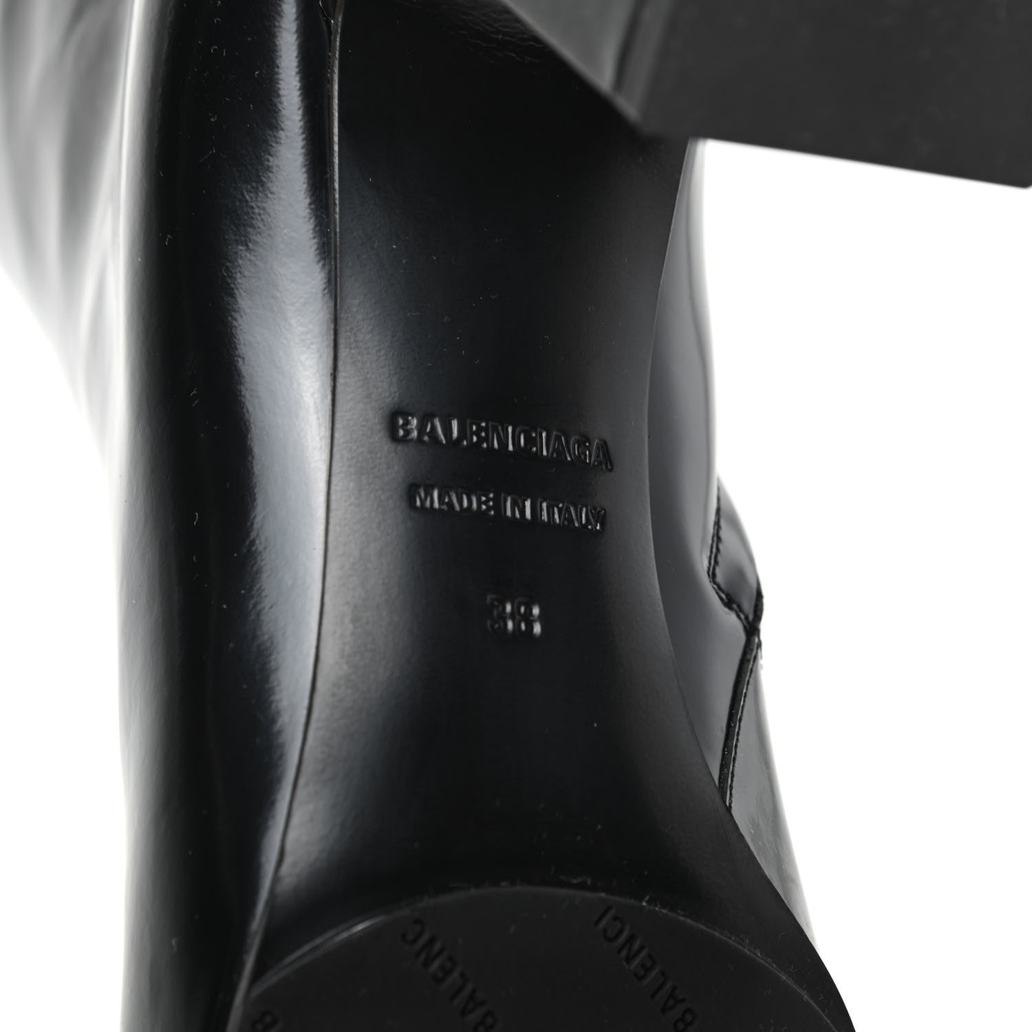 Balenciaga Brushed Calfskin Ankle Boots 38 Black 6 of 7