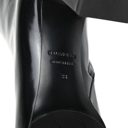 Balenciaga Brushed Calfskin Ankle Boots 38 Black 6 of 7