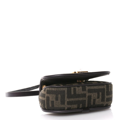Fendi Fabric Jacquard Vitello Cher Cuoio FF 1974 Nano Fendi C'mon Tobacco Moro Ebano 4 of 12