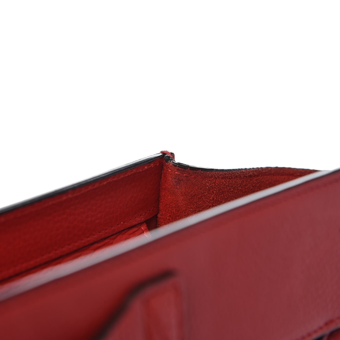 Baby Grained Calfskin Micro Luggage Red