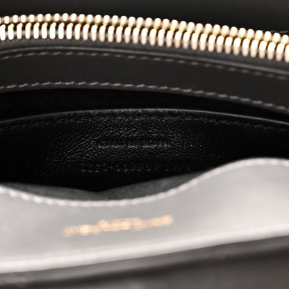 Saint Laurent Calfskin Y Quilted Monogram Small Loulou Chain Satchel Storm 7 of 10