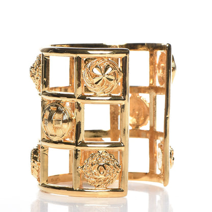 Chanel Metal CC Clover Cuff Gold 3 of 6