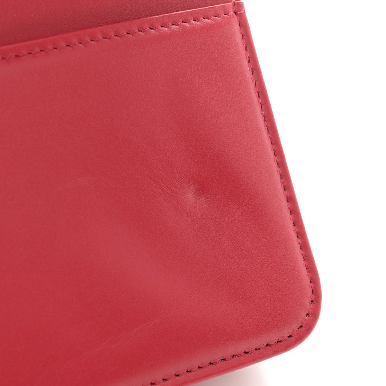 Chanel Caviar Quilted Pocket Clutch With Chain WOC Red 13 of 14