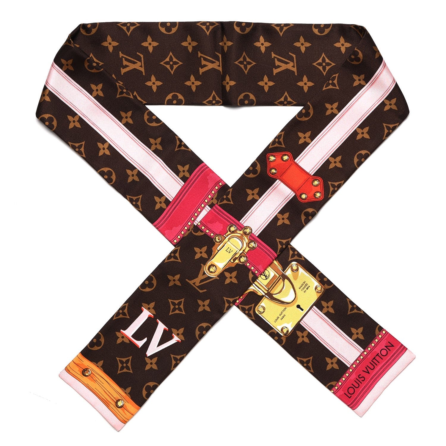 Louis Vuitton Silk Monogram Summer Trunks Bandeau Brown 1 of 4