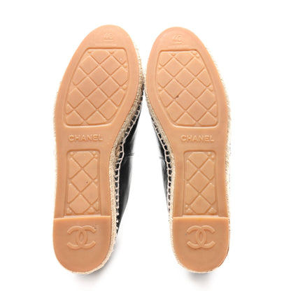Chanel Lambskin CC Espadrilles 40 Black 6 of 10