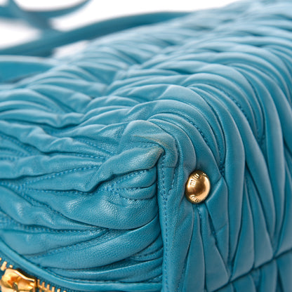 Miu Miu Nappa Matelasse Zip Tote Laguna 10 of 14