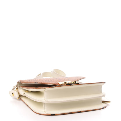MCM Visetos Calfskin Small Patricia Crossbody Bag Cognac White 4 of 14