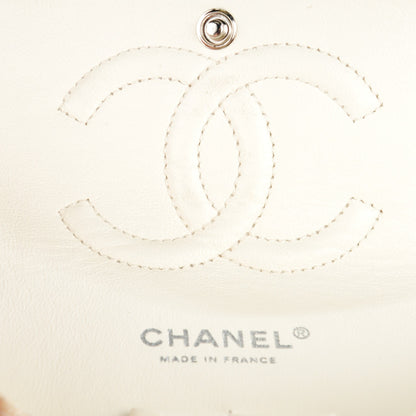 Chanel Canvas Quilted Pearl Trim Medium Flap Beige 7 of 8