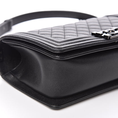 Chanel Caviar Quilted Medium Boy Flap So Black 8 of 11