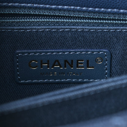 Chanel Caviar Quilted Mini Coco Handle Flap Navy Blue 6 of 12