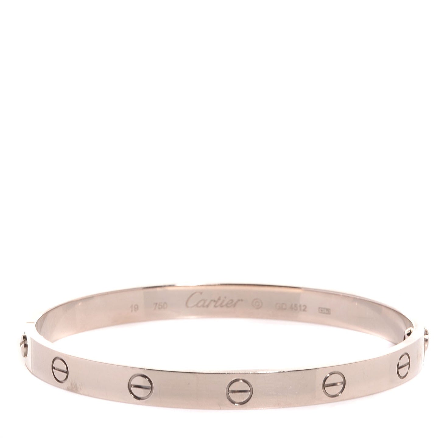 18K White Gold LOVE Bracelet 19