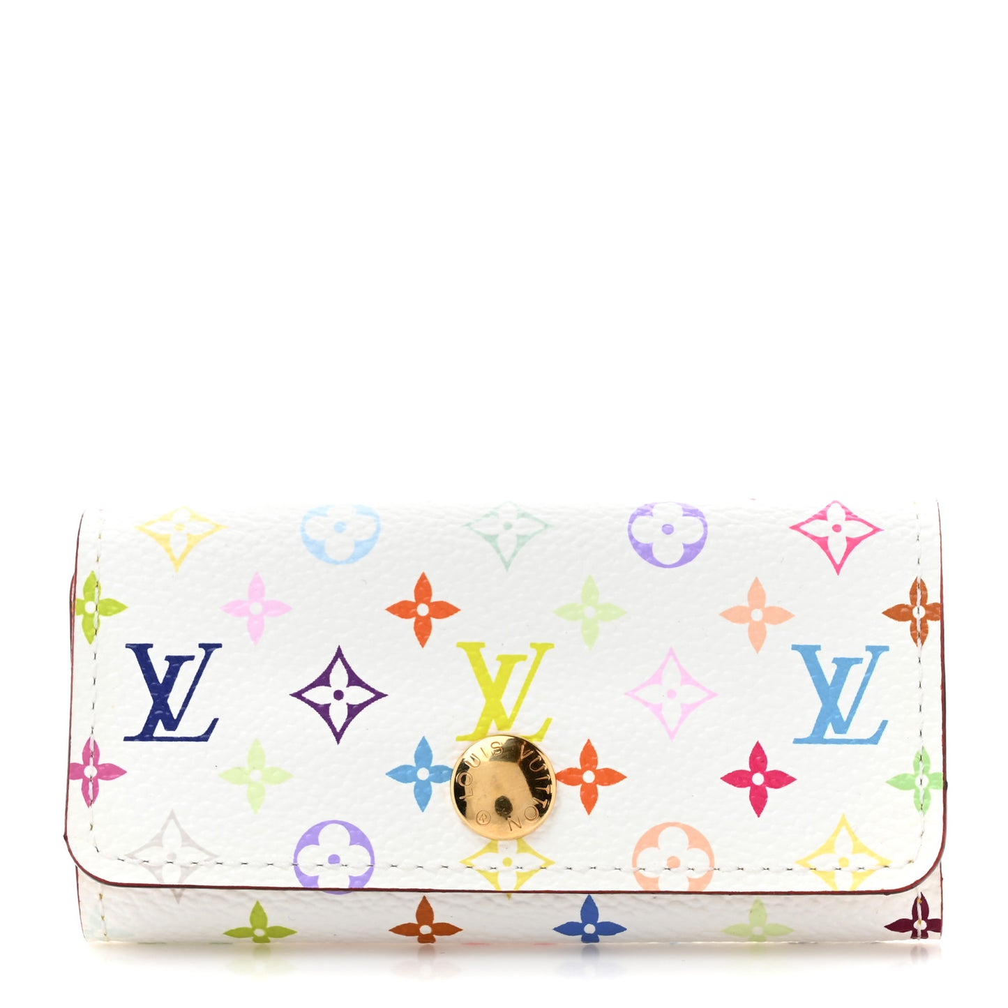 Monogram Multicolor Multicles 4 Key Holder White