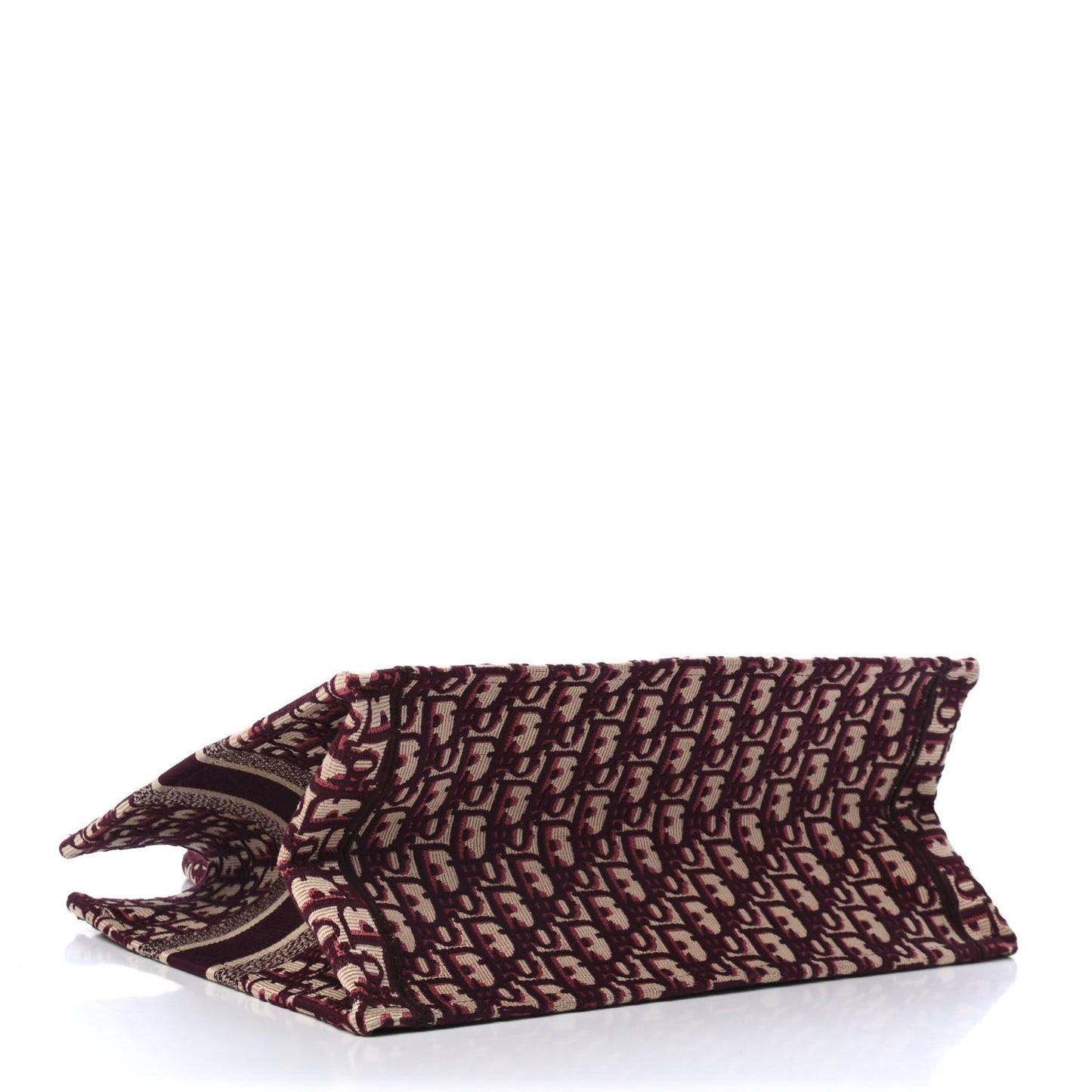 Oblique Medium Book Tote Burgundy Multicolor
