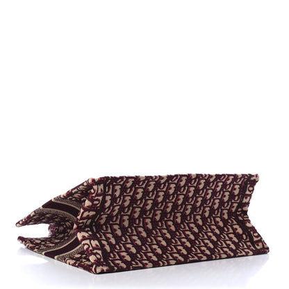 Christian Dior Oblique Medium Book Tote Burgundy Multicolor 3 of 4