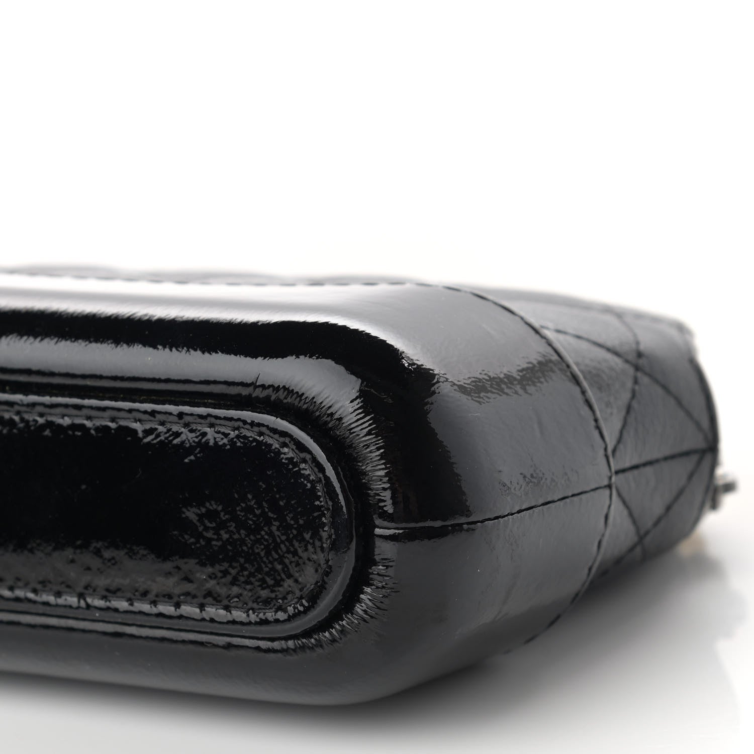 Chanel Patent Goatskin Quilted Small Gabrielle Clutch Black 11 of 13