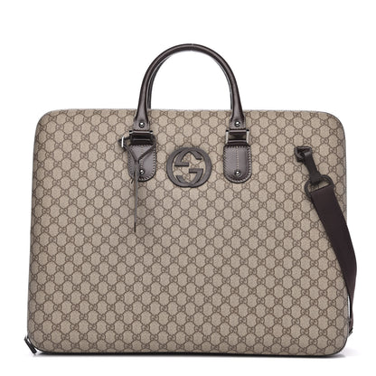 Gucci GG Supreme Monogram Interlocking G Large Garment Hard Case Travel Bag 1 of 13