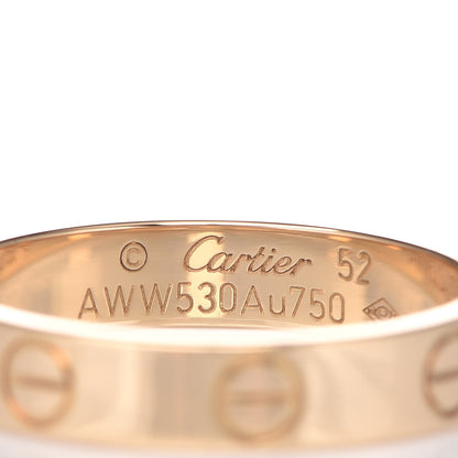 Cartier 18K Yellow Gold 3.5mm LOVE Wedding Band Ring 52 6 4 of 5
