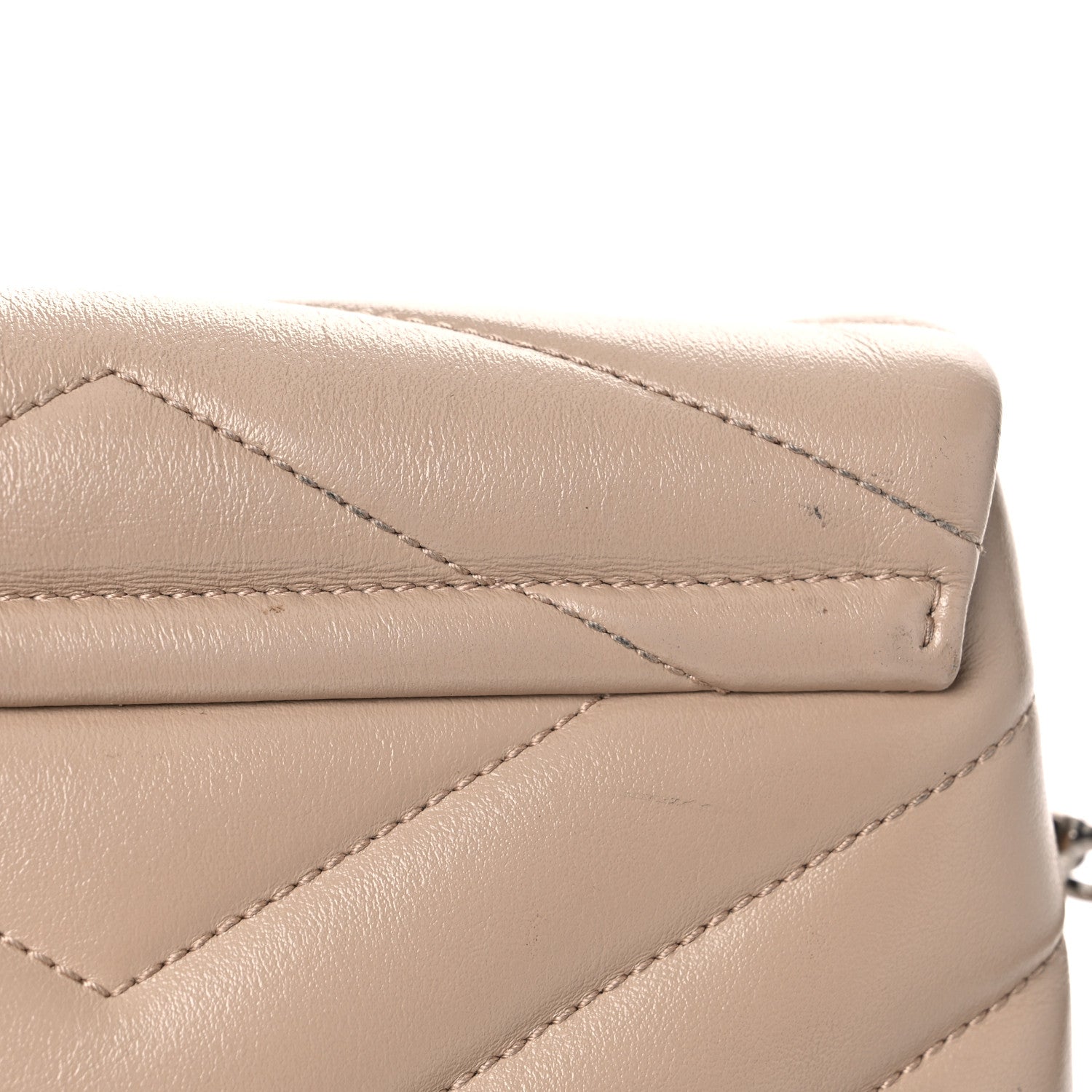 Saint Laurent Calfskin Y Quilted Monogram Toy Loulou Crossbody Bag Dark Beige 18 of 19