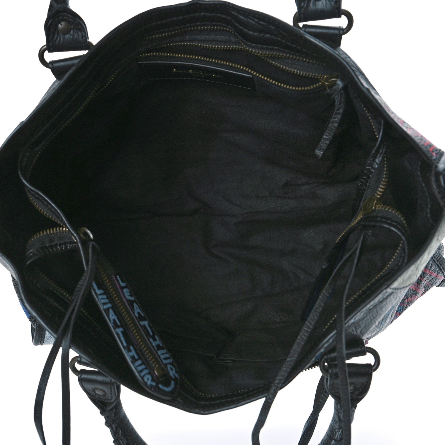 Balenciaga Agneau Graffiti All Over Classic Hardware City Black Vert Rouge 5 of 9
