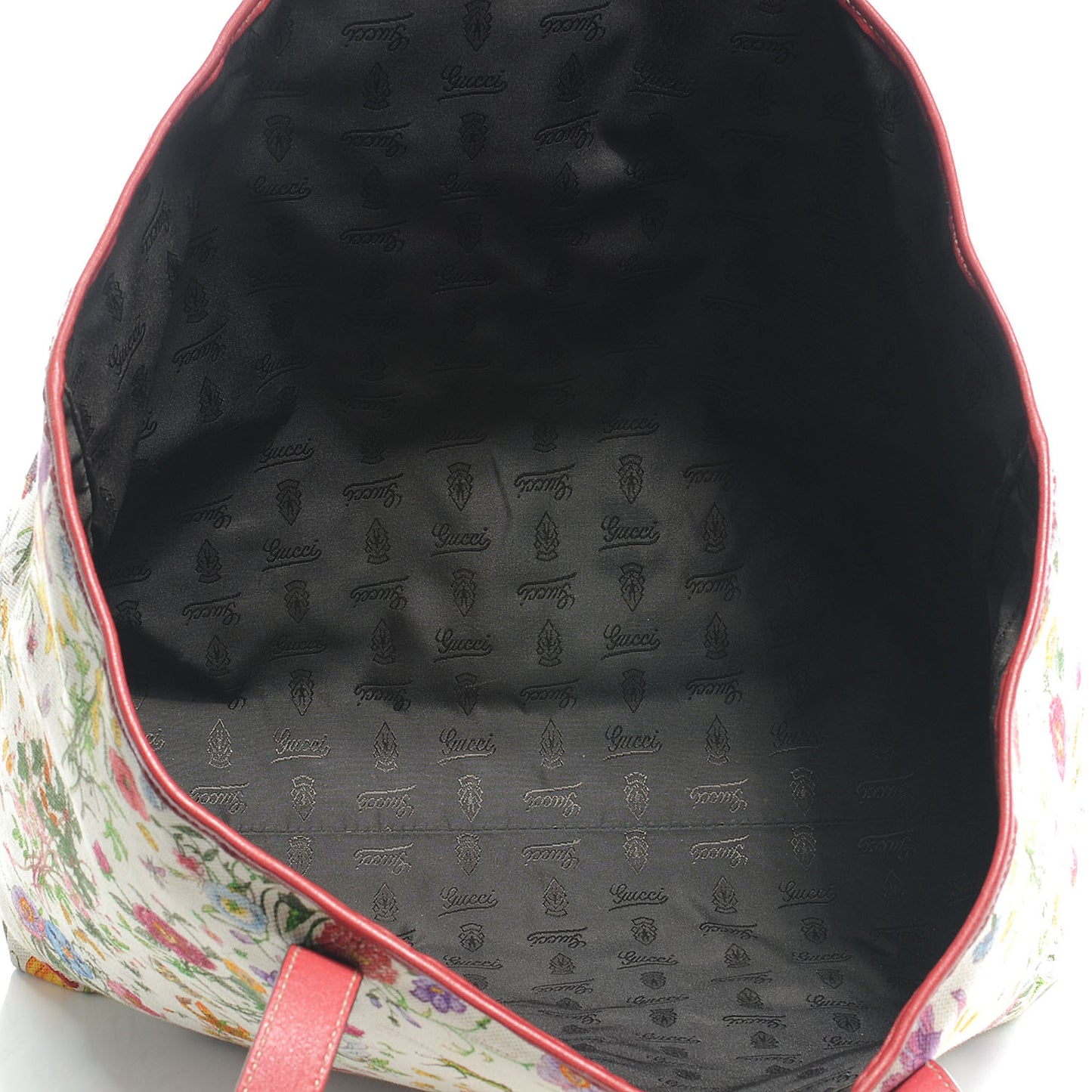 Canvas Floral Flora Large Tote Red