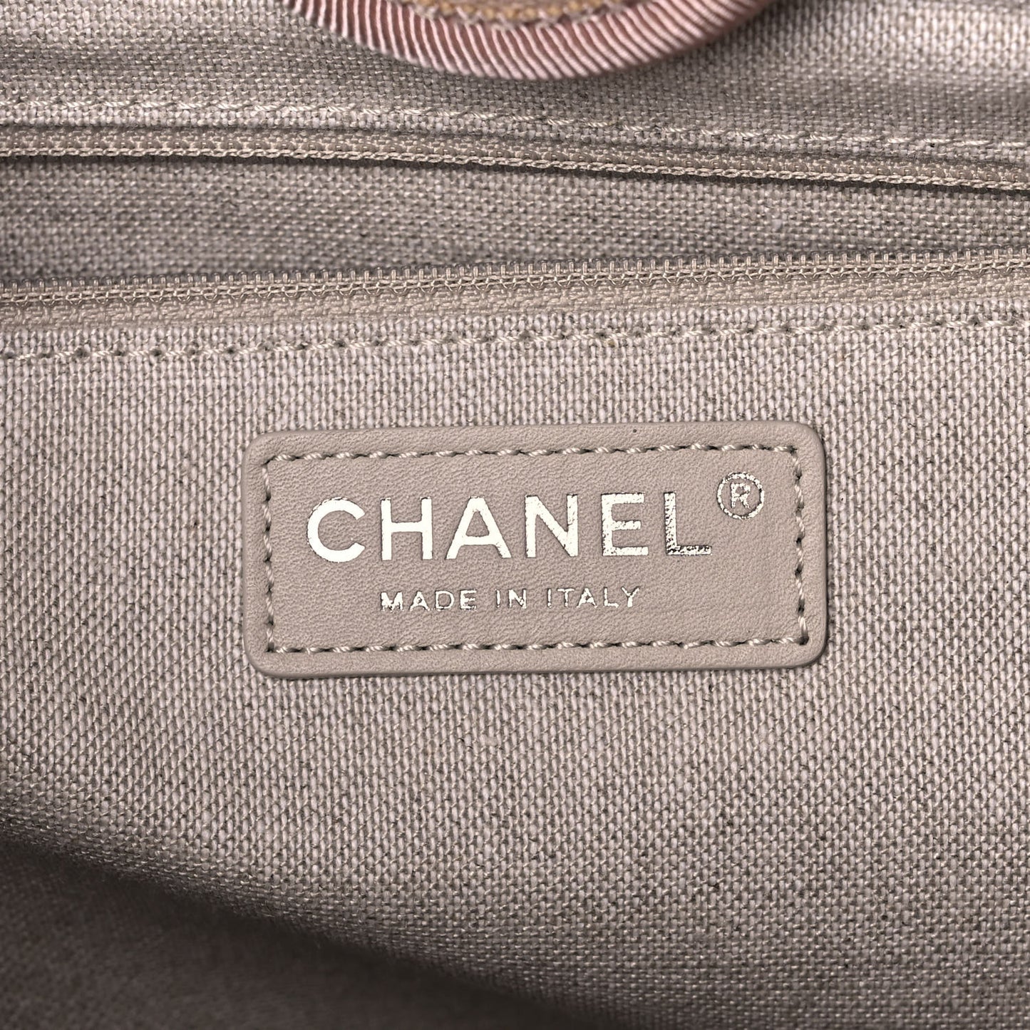 Mixed Fibers Small Deauville Tote Beige
