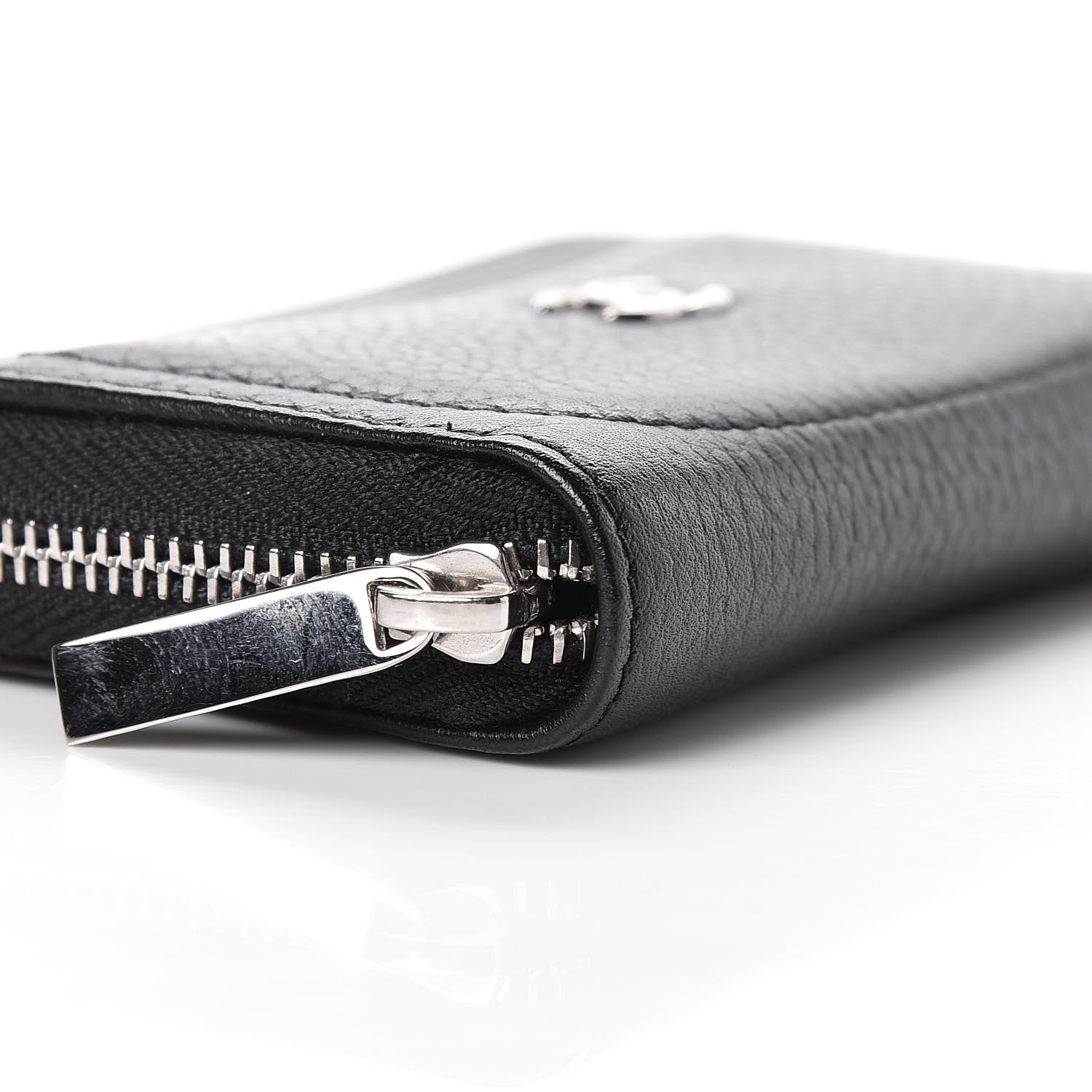 Chanel Grained Calfskin Neo Executive Zip Coin Purse Black 8 of 10