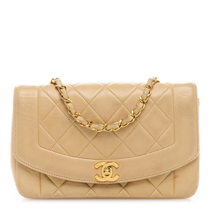 Chanel Lambskin Quilted Small Single Flap Beige 1 of 11