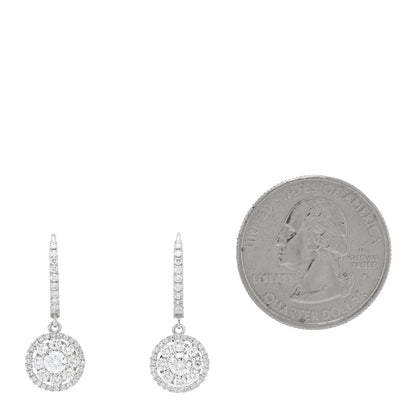 Roberto Coin 18K White Gold Diamond Drop Earrings 2 of 4