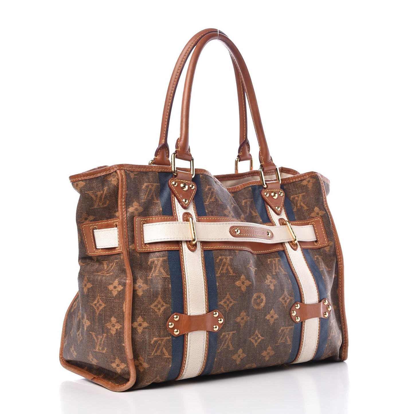 Monogram Rayures Tisse Sac GM Blue