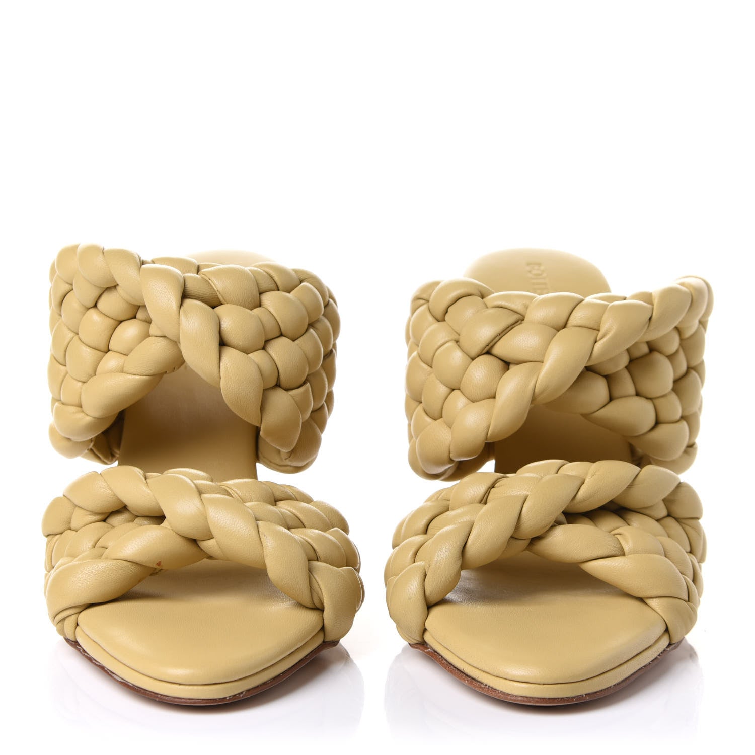 Bottega Veneta Nappa Twisted Padded Intrecciato Curve Slide Sandals 36 Tapioca 2 of 9