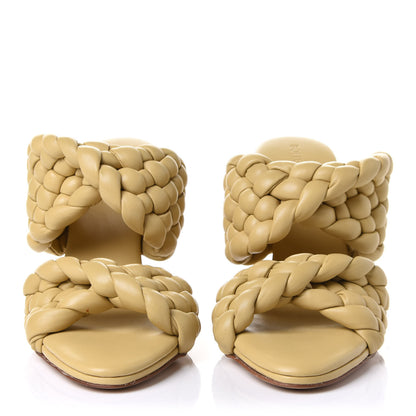 Bottega Veneta Nappa Twisted Padded Intrecciato Curve Slide Sandals 36 Tapioca 2 of 9