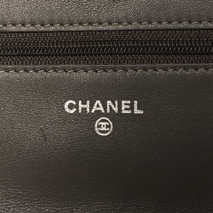 Chanel Patent Quilted Wallet On Chain WOC Brown 6 of 9