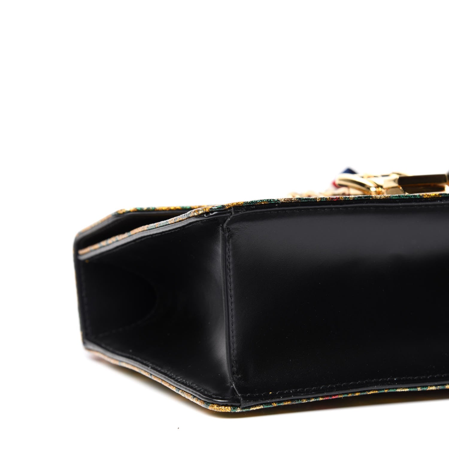 Gucci Iridescent Brocade Small Sylvie Shoulder Bag Gold 8 of 10