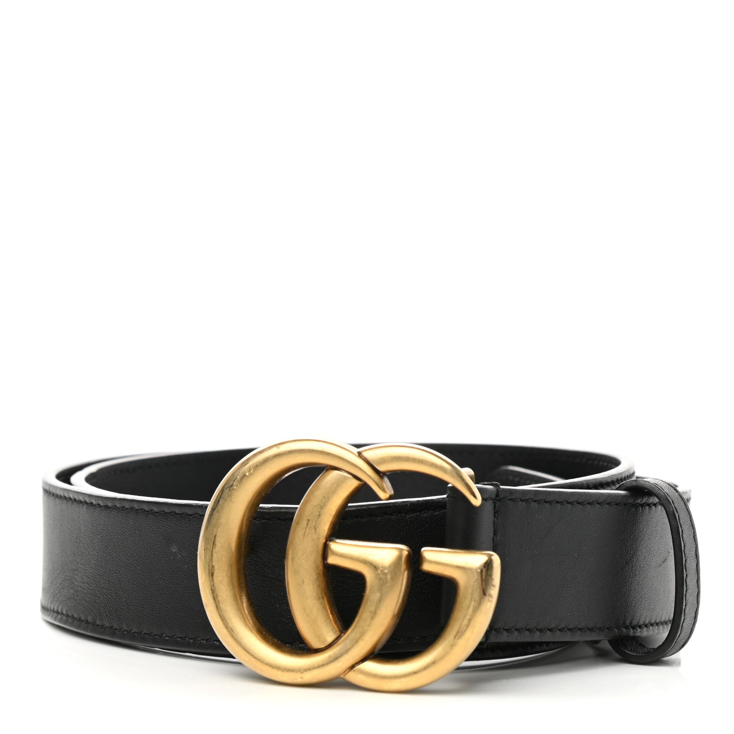 Gucci Calfskin Double G 30mm Belt 85 34 Black 1 of 5