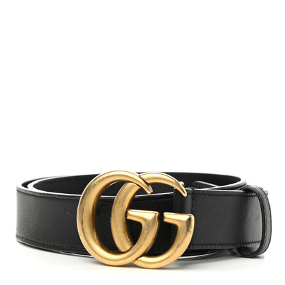 Gucci Calfskin Double G 30mm Belt 85 34 Black 1 of 5
