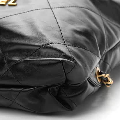 Chanel Shiny Calfskin Quilted Chanel 22 Backpack Black 10 of 10
