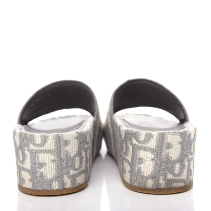 Christian Dior Oblique D-Way Platform Sandal 37 Grey Stone 7 of 11