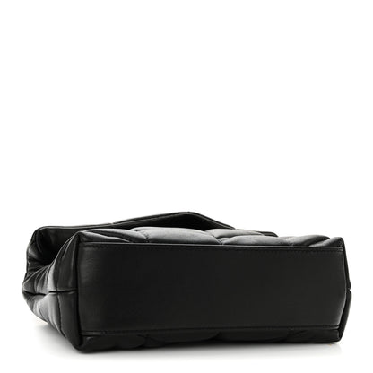 Saint Laurent Lambskin Quilted Toy Loulou Puffer Monogram Chain Satchel Black 4 of 9