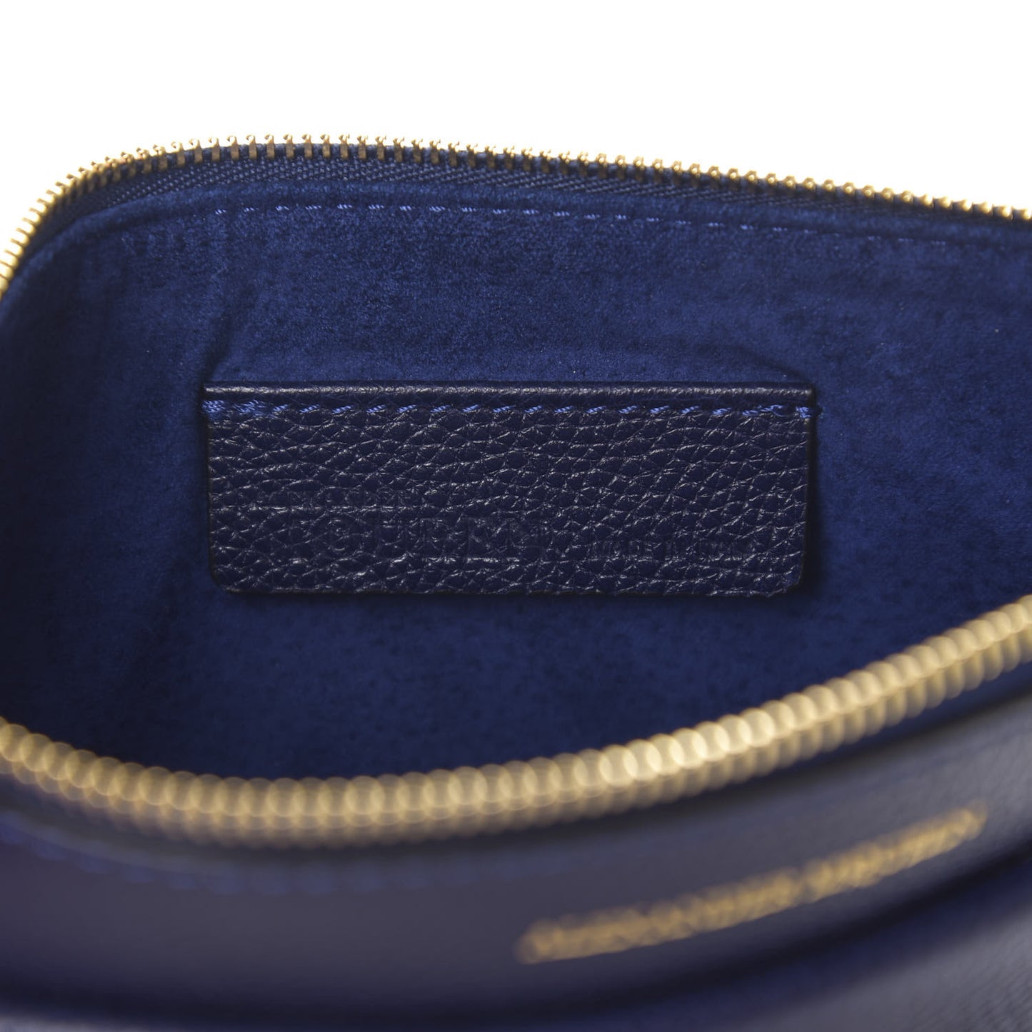 Calfskin Zipped Pouch Navy