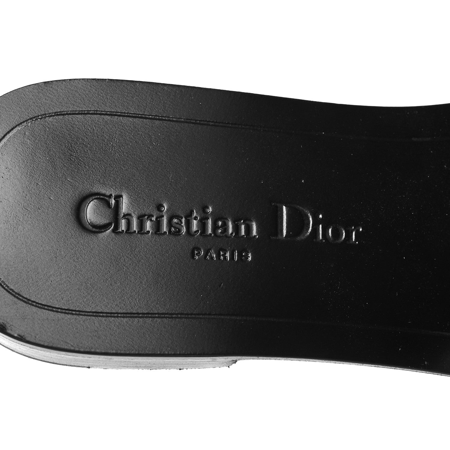 Christian Dior Calfskin Checkered Evolution Slide Sandals 39 Black White 8 of 8