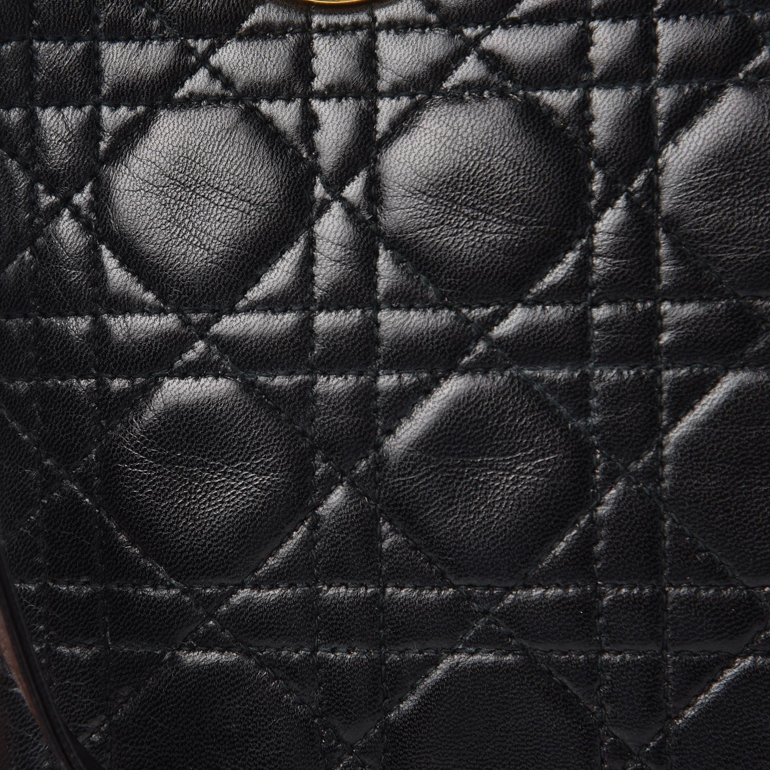 Christian Dior Lambskin Cannage Medium Lady Dior Black 11 of 11