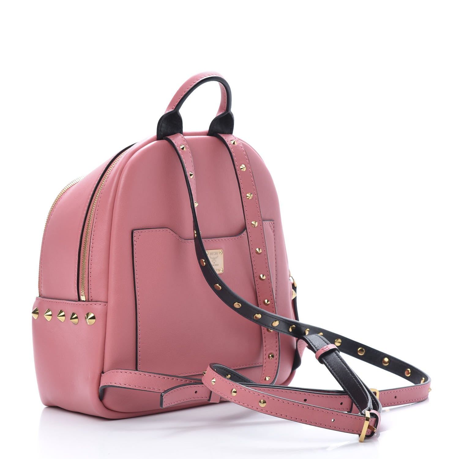 MCM Calfskin Mini Duchess Polke Studs Backpack Pink 2 of 16